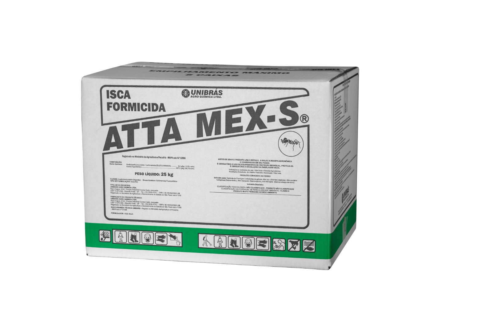 Caixa de 25 kg - isca Formicida ATTA MEX-S contendo 50 pacotes de 500g