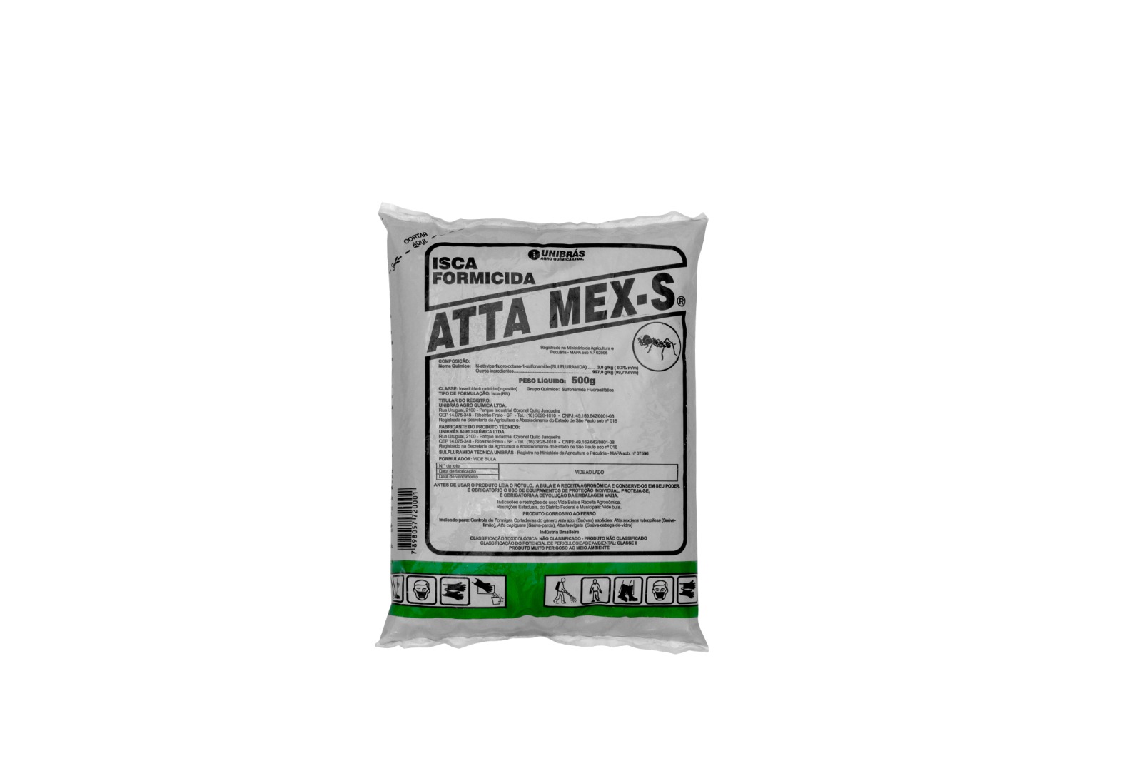 Caixa de 25 kg - isca Formicida ATTA MEX-S contendo 50 pacotes de 500g